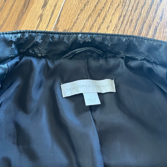 New York & Company Faux Leather Jacket - Picture 4 of 8
